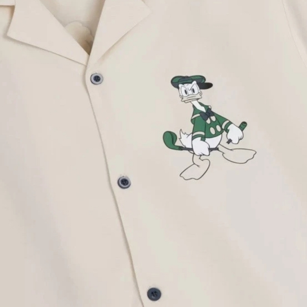 2025 Disney Parks Donald Duck Golf Woven Camp Shirt - Picture 3 of 4